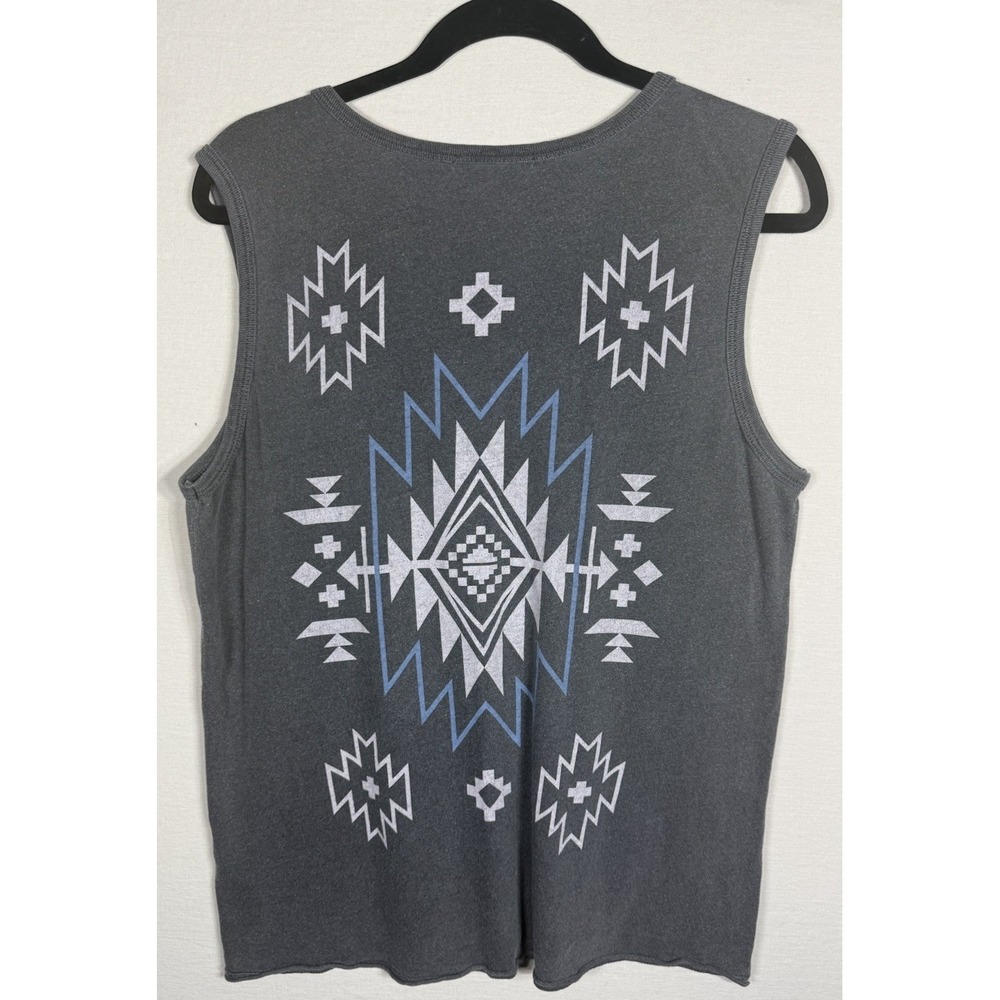 Junk‎ Food The Wind Is Calling Graphic Muscle  tank Top Medium Boho Western